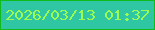 文字の大きさ：3、枠の色：11bb1d、背景の色：2ec6a3、文字の色：9afb52 無料ブログパーツのブログ時計