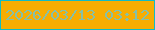文字の大きさ：2、枠の色：11bbc6、背景の色：f7ad02、文字の色：86c0a8 無料ブログパーツのブログ時計