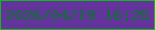 文字の大きさ：4、枠の色：11bc19、背景の色：63359c、文字の色：0d7230 無料ブログパーツのブログ時計