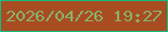 文字の大きさ：1、枠の色：11bd7e、背景の色：a84c21、文字の色：89b26a 無料ブログパーツのブログ時計