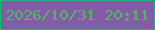 文字の大きさ：5、枠の色：11be72、背景の色：845ba6、文字の色：53b662 無料ブログパーツのブログ時計