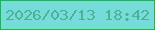 文字の大きさ：4、枠の色：11bf3a、背景の色：76dcda、文字の色：4eb094 無料ブログパーツのブログ時計