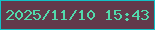文字の大きさ：3、枠の色：11c1c7、背景の色：62394b、文字の色：52d9ac 無料ブログパーツのブログ時計