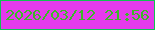 文字の大きさ：5、枠の色：11c252、背景の色：e53aec、文字の色：3bb927 無料ブログパーツのブログ時計