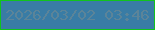 文字の大きさ：4、枠の色：11c31d、背景の色：397ca5、文字の色：5b8499 無料ブログパーツのブログ時計