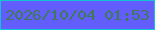 文字の大きさ：3、枠の色：11c4d4、背景の色：645dfe、文字の色：3f7a58 無料ブログパーツのブログ時計