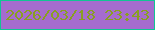 文字の大きさ：5、枠の色：11c593、背景の色：a56cce、文字の色：899f21 無料ブログパーツのブログ時計