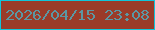 文字の大きさ：3、枠の色：11c5da、背景の色：9a3b29、文字の色：5b97a3 無料ブログパーツのブログ時計
