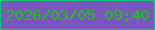 文字の大きさ：1、枠の色：11c776、背景の色：7957be、文字の色：19c60d 無料ブログパーツのブログ時計