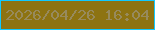 文字の大きさ：1、枠の色：11c9ff、背景の色：8d7311、文字の色：978a5c 無料ブログパーツのブログ時計