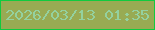 文字の大きさ：1、枠の色：11ca3f、背景の色：98ab53、文字の色：94d19f 無料ブログパーツのブログ時計