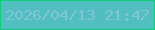 文字の大きさ：5、枠の色：11cb7d、背景の色：51bec0、文字の色：82c4db 無料ブログパーツのブログ時計