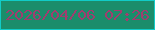 文字の大きさ：5、枠の色：11ccc8、背景の色：1b8d6b、文字の色：a03d6f 無料ブログパーツのブログ時計