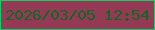文字の大きさ：5、枠の色：11ce67、背景の色：953a54、文字の色：0e6724 無料ブログパーツのブログ時計