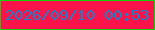 文字の大きさ：5、枠の色：11d104、背景の色：fb144c、文字の色：1a7fc5 無料ブログパーツのブログ時計