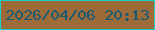 文字の大きさ：2、枠の色：11d1c8、背景の色：9c6b37、文字の色：165b73 無料ブログパーツのブログ時計
