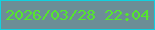 文字の大きさ：3、枠の色：11d1df、背景の色：6c8e96、文字の色：55e72d 無料ブログパーツのブログ時計