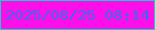 文字の大きさ：3、枠の色：11d2c7、背景の色：fd0fe9、文字の色：4068ed 無料ブログパーツのブログ時計