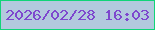 文字の大きさ：5、枠の色：11d478、背景の色：b3c9de、文字の色：7e47ce 無料ブログパーツのブログ時計