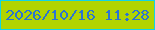 文字の大きさ：1、枠の色：11d4e8、背景の色：b1d402、文字の色：2b74d1 無料ブログパーツのブログ時計