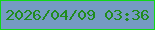 文字の大きさ：1、枠の色：11d718、背景の色：759bc3、文字の色：208c1d 無料ブログパーツのブログ時計
