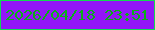 文字の大きさ：3、枠の色：11da52、背景の色：9216f7、文字の色：09ae18 無料ブログパーツのブログ時計