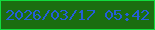 文字の大きさ：1、枠の色：11db3e、背景の色：1b6d10、文字の色：245ed8 無料ブログパーツのブログ時計
