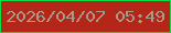 文字の大きさ：3、枠の色：11db44、背景の色：b42718、文字の色：a79a8b 無料ブログパーツのブログ時計
