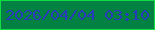 文字の大きさ：1、枠の色：11dc46、背景の色：028142、文字の色：273bbc 無料ブログパーツのブログ時計