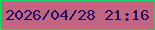 文字の大きさ：5、枠の色：11dc60、背景の色：c06681、文字の色：280c66 無料ブログパーツのブログ時計