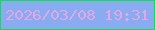 文字の大きさ：3、枠の色：11dd53、背景の色：89acf0、文字の色：e3a6e8 無料ブログパーツのブログ時計