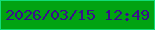 文字の大きさ：3、枠の色：11dd78、背景の色：01a312、文字の色：3a0e8c 無料ブログパーツのブログ時計
