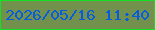 文字の大きさ：1、枠の色：11e122、背景の色：71914d、文字の色：065cdf 無料ブログパーツのブログ時計