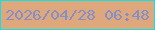 文字の大きさ：1、枠の色：11e1e4、背景の色：dea87c、文字の色：838fc7 無料ブログパーツのブログ時計