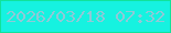 文字の大きさ：3、枠の色：11e29a、背景の色：16f2e0、文字の色：8fc9d7 無料ブログパーツのブログ時計