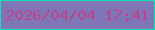 文字の大きさ：5、枠の色：11e3b0、背景の色：7e76b6、文字の色：bb448b 無料ブログパーツのブログ時計