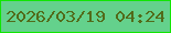 文字の大きさ：5、枠の色：11e600、背景の色：64d18c、文字の色：526b1a 無料ブログパーツのブログ時計