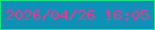 文字の大きさ：3、枠の色：11e876、背景の色：0e90b7、文字の色：ec3688 無料ブログパーツのブログ時計