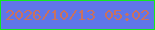 文字の大きさ：1、枠の色：11ea1c、背景の色：6076e8、文字の色：c9715f 無料ブログパーツのブログ時計