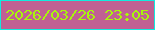 文字の大きさ：3、枠の色：11ebdf、背景の色：c06093、文字の色：a8f60a 無料ブログパーツのブログ時計