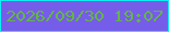 文字の大きさ：5、枠の色：11edf2、背景の色：765de9、文字の色：63b644 無料ブログパーツのブログ時計