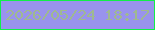 文字の大きさ：2、枠の色：11ef49、背景の色：9993ed、文字の色：9fb990 無料ブログパーツのブログ時計