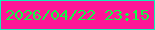 文字の大きさ：3、枠の色：11efb6、背景の色：fd1697、文字の色：0ffb44 無料ブログパーツのブログ時計