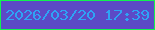 文字の大きさ：5、枠の色：11f250、背景の色：5c4ac6、文字の色：2ea3f5 無料ブログパーツのブログ時計