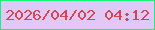 文字の大きさ：5、枠の色：11f37a、背景の色：e1c9f7、文字の色：da454f 無料ブログパーツのブログ時計