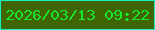 文字の大きさ：2、枠の色：11f6c4、背景の色：3f6505、文字の色：16e72a 無料ブログパーツのブログ時計