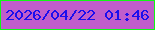 文字の大きさ：2、枠の色：11f715、背景の色：c05dcb、文字の色：1b0eed 無料ブログパーツのブログ時計