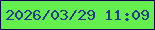 文字の大きさ：1、枠の色：120055、背景の色：64ef4f、文字の色：263990 無料ブログパーツのブログ時計