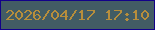 文字の大きさ：3、枠の色：120189、背景の色：425c64、文字の色：b78e3c 無料ブログパーツのブログ時計
