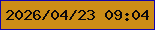 文字の大きさ：3、枠の色：1203ad、背景の色：cc8d17、文字の色：0b080c 無料ブログパーツのブログ時計